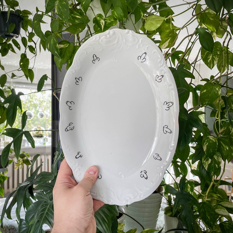 KINKY PLATE - PÓŁMISEK W PTASZKI